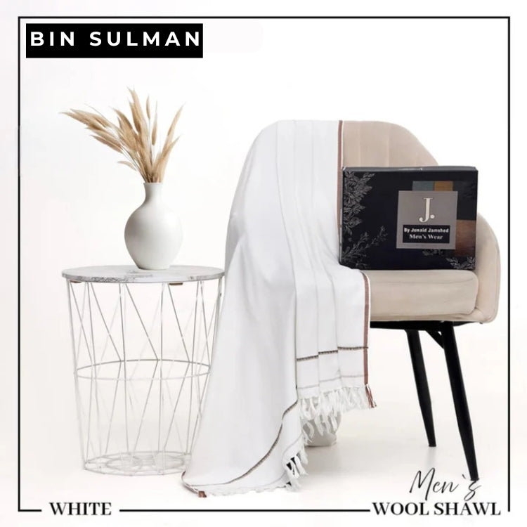 Men Shawls by J. BS13 - White